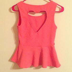 Pink Peplum Top
